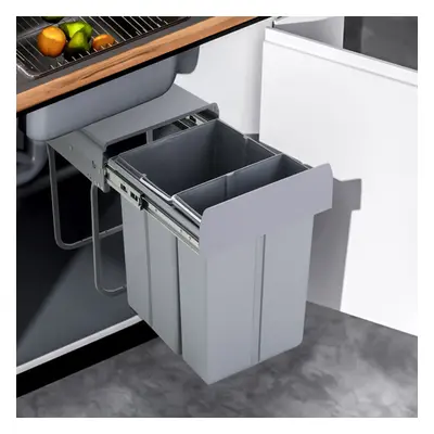 (1X10L+1X20L) Recycle Bin Soft Close Pull Out Kitchen Waste Bins For 300MM Cabinet Unit