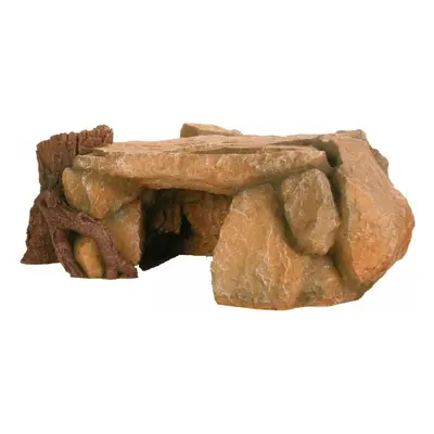 Trixie Rock Plateau with Tree Trunk Aquarium Decoration cm