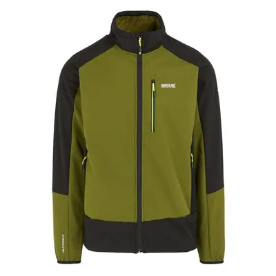 (S, Nephrite Green/Black) Regatta Mens Moutdale Soft Shell Jacket