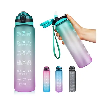 (B03) 1000ML Portable Leakproof Cup Bottle Sports Plastic Cup BPA Free Bottle Space Cup Climbing