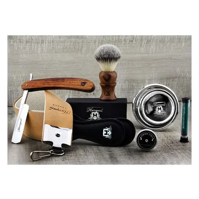 Vintage Style Men's Shaving Set With Synthetic Hair Shaving Brush,Cut Throat Razor /Barber Style