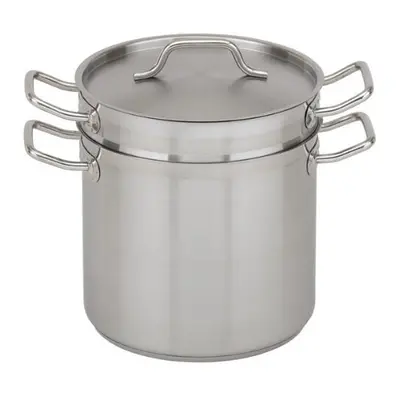 Royal Industries Double Boiler with Lid qt x HT Stainless Steel Commercial Grade NSF Certified