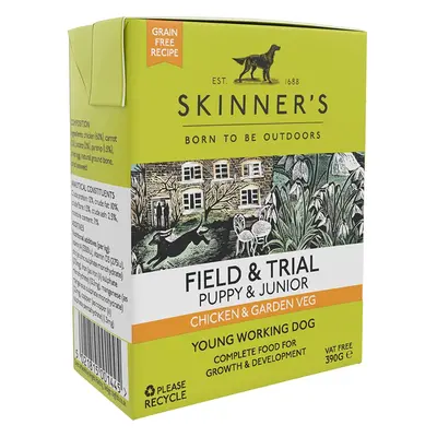 Skinner's Field & Trial Puppy & Junior - Chicken & Garden Veg, Wet Dog Food, Grain Free, 390g (P