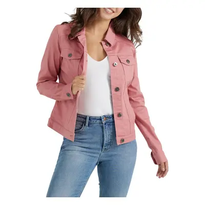 Wrangler Authentics Women's Stretch Denim Jacket Dusty Rose Large