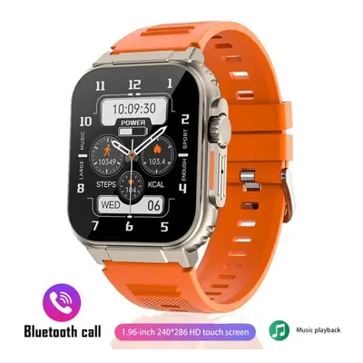 (orange, Silicone strap) New Smart Watch Men 1.39 Inch3 Full Touch Bracelet Fitness Tracker Spor