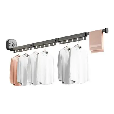 (C) Folding Clothes Drying Rack With Suction Cup Strong Load-bearing Retractable Clothes Hanger 