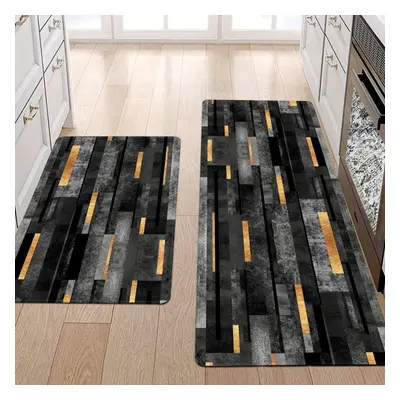 (160*200cm) Luxury Modern Irregularly Striped Kitchen Mat Soft Thickened Kitchen Floor Mat Water