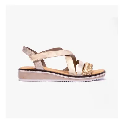 (UK / EU 37) Rieker V3663-90 Womens Sandals Gold