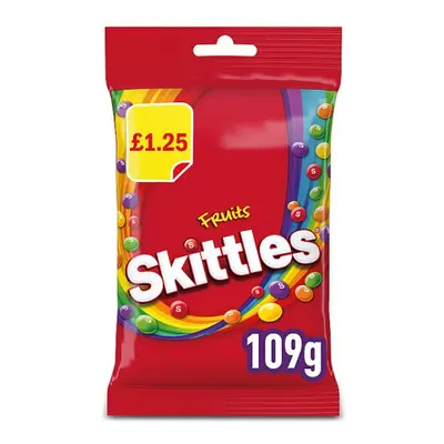 Skittles Vegan Chewy Sweets Fruit Flavoured Treat Bag 109g (Case of 14)