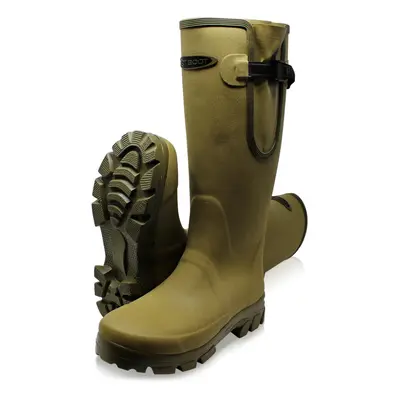 (UK10 EU44, Khaki) Dirt Boot Unisex Neoprene Lined Gamekeeper Wellington Muck Field Gusset Boots