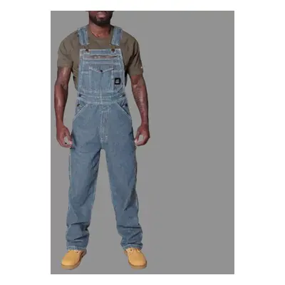 (Light Blue, 2XL = 44) Mens Denim Dungarees Overalls Bibs and Brace Jumpsuit Romper Pants Plus S