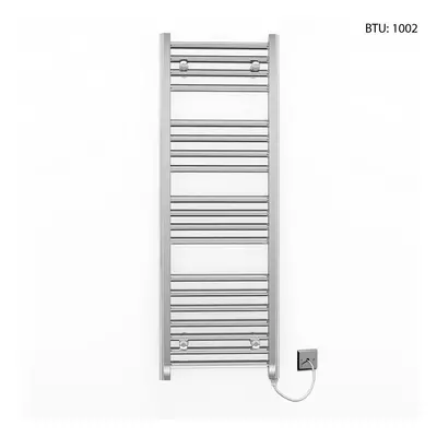 (400 x 1000mm (BTU: 1,002)) Chrome Electric Bathroom Towel Rail Radiator