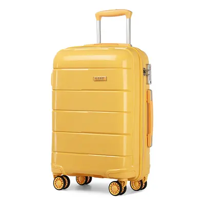 (28 inch) Yellow Color 20/24/28 Inch PP Hard Shell Suitcase Travel Trolley With TSA Lock