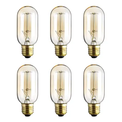 6PCS Dimmable AC220V E27 40W Warm White Retro Vintage Edison Incandescent Light Bulb