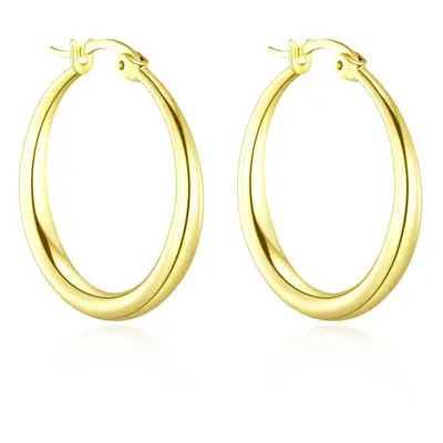 Gold Plated 25mm Hoop Earrings