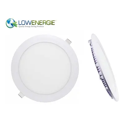 (8 Pack) LOWENERGIE 18w LED Round Ceiling Panel Light Warm White Recessed Down Lighting, 225mm D