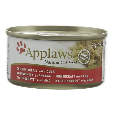 Applaws Cat Food Tin Chicken and Duck, 70g, Pack of