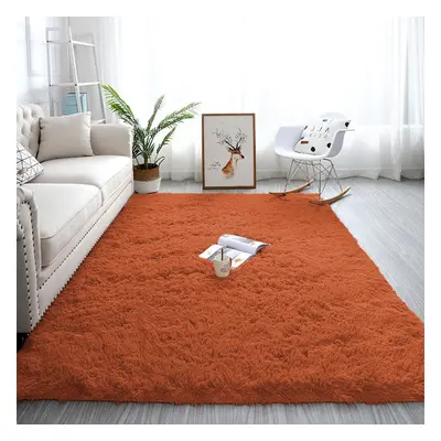 (Rust, x cm) Shaggy Non Slip Rugs Bedroom Living Room Area Rugs Hallway Runner Fluffy Carpets Ba