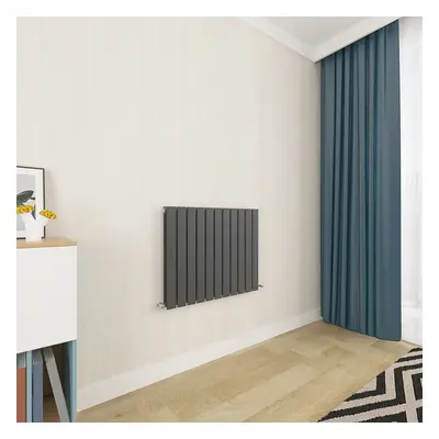 (600x748mm Double) Horizontal flat radiator anthracite all sizes