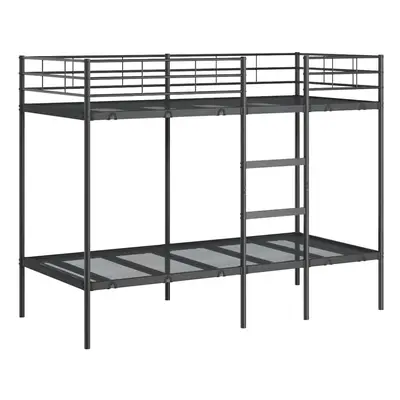 vidaXL Bunk Bed without Mattress Black 90x190 cm Single Steel bed frame