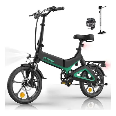 HITWAY BK2 Electric Bike Foldable Pedal Assist E Bike 250W with 7.8Ah Battery without accelerato