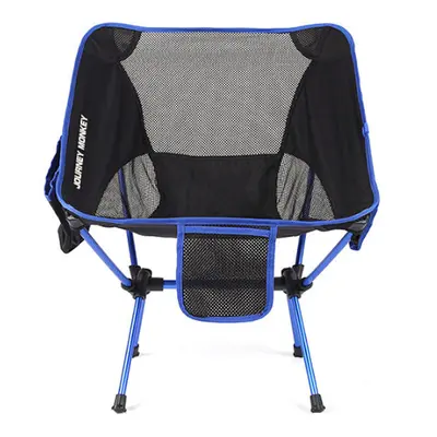 (Blue) Outdoor Portable Folding Chair Ultralight Aluminum Alloy Stool Max Load 120kg Camping Pic