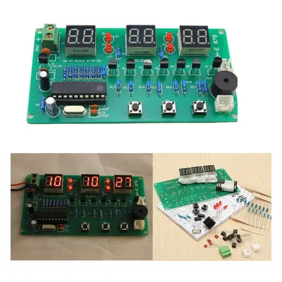 5pcs 5V-12V AT89C2051 Multifunction Six Digital LED DIY Electronic Clock Kit