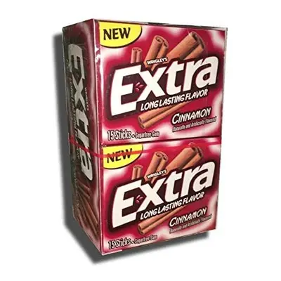 Extra Cinnamon Sugarfree Gum, Cinnamon, Count (Pack of 10)