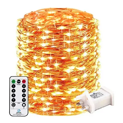 RcStarry LED 100M Led String Lights, Remote&Timer Modes Copper Wire Fariy Lights Plug in,IP65 Wa