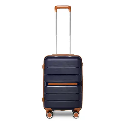 (Navy, K2392L NY SUITCASE) British Traveller Hard Shell Suitcase