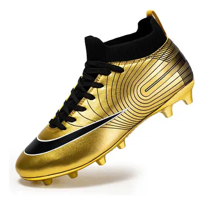 (Gold, 37) Kids Adult Football Boots TF Training Shoes