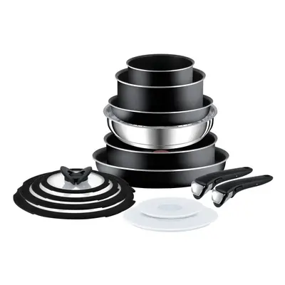 Tefal Piece INGENIO Essential Non-stick Pots & Frypan Cookware Set?Black?NEW