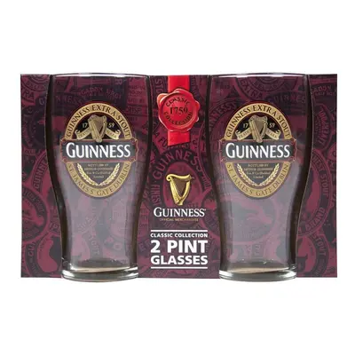 Guinness Red Collection Pint Glasses, ounce, Set of