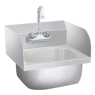 Commercial Hand Wash Sink with Faucet Stainless Steel