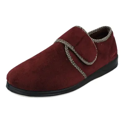 (Burgundy, UK 10) Mens Padders Memory Foam Comfort Slippers Harry