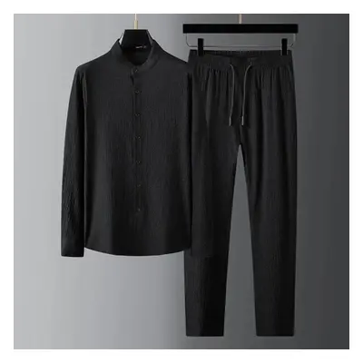 (black, XXXXL) Summer Men&apos;s Casual Suit