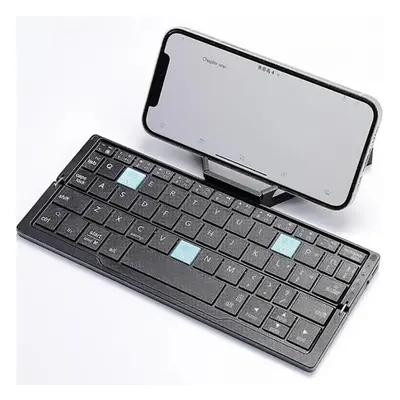 (black) Foldable Keyboard Wireless Bluetooth Folding Keyboard With Stand Rechargeable Mini Keybo