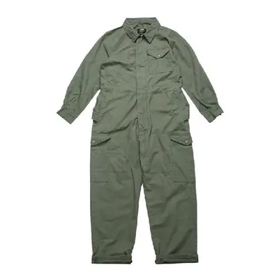 (S, army green) Men&apos;s Multi Pocket Workwear Jumpsuit Men&apos;s Trendy Jumpsuit Loose Worke