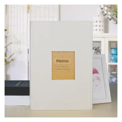 (white, 4R/6 inch) 33x22.5cm Albums Retro Insert Album Creative Photo Album Postcard Storage Boo