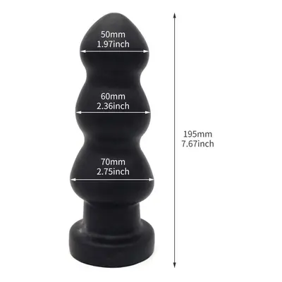 (PX265-Black) Anal Plug Sex Shop Big Butt Plug With Powerful Sucker Female Masturbation Tool Ana