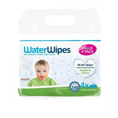 WaterWipes Baby Wipes with Soapberry Extract 4*60's Value Pack