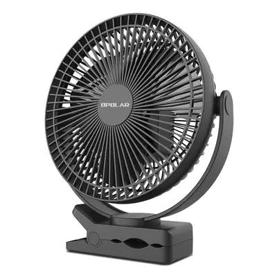 OPOLAR 10000mAh 8-Inch Rechargeable Battery Operated Clip on Fan, Speeds Fast Air Circulating US