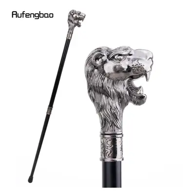 Sliver Lion Head With Mustache Walking Cane Fashion Decorative Walking Stick Gentleman Elegant C