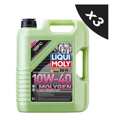 Liqui Moly Molygen Fully Synthetic High Performance 10W40 Engine Oil 3x5L