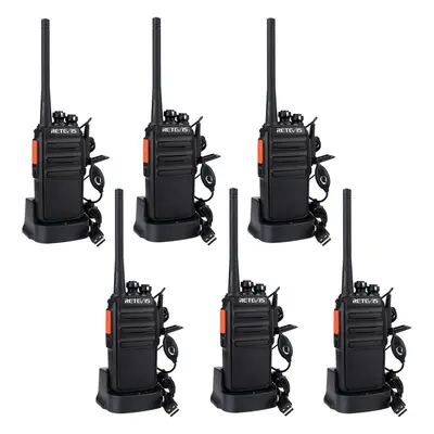 Retevis RT24 Walkie Talkies PMR446 Licence-Free Two Way Radio Rechargeable Channels 50CTCSS 210D