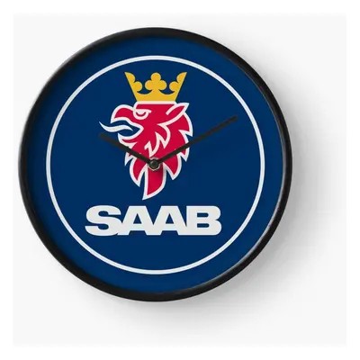 (Saab=1554) Wall Clock Inch Funny Mantel & Tabletop Art Decor for Home Bedroom Office