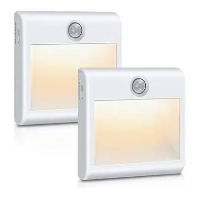 Stick-on Night Lights, Pack Motion Sensor Lights Indoor with Modes Auto/ON/Off, Built-in Magnet,