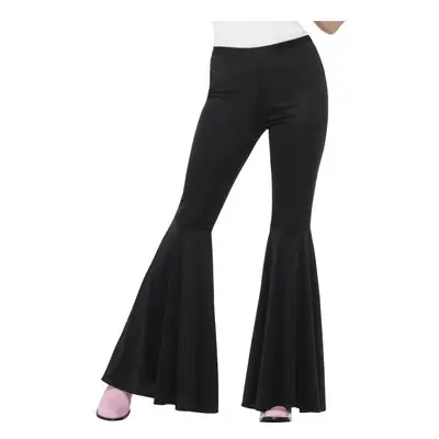 Black Ladies Fancy Dress Flared 70's Trousers. - Trousers Disco 1960s Flares - ladies flared tro