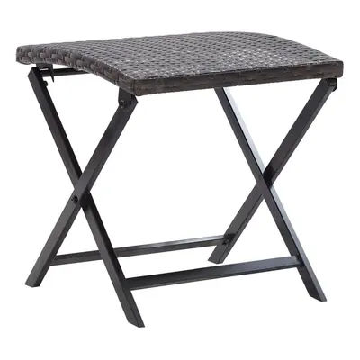 vidaXL Folding Stool Garden Furniture Rattan Footstool Garden Patio Po