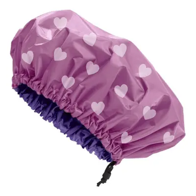 Glow by Daye Satin Lined Shower Cap Adjustable and Waterproof with Satin Interior for Hair Prote